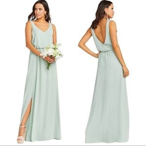 Show Me Your Mumu Kendall Bridesmaid Dress In Silver Sage